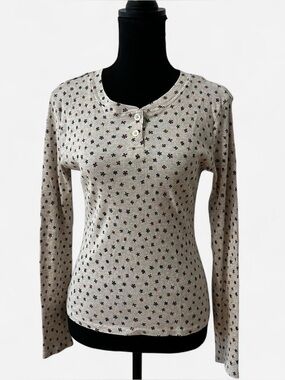 Vintage GAP Y2K Henley Bella Elena long sleeve dainty floral print early 2000